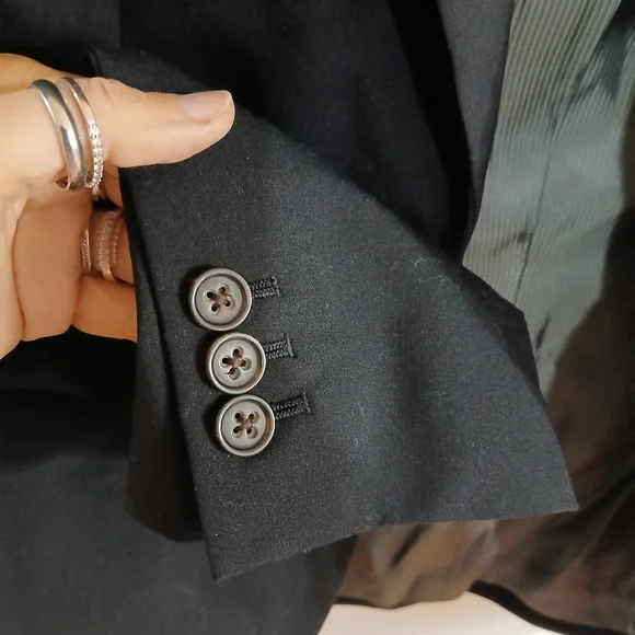 Banana Republic Stretch black blazer Size 8 Business Career Office Old Money - Picture 7 of 9